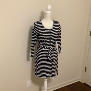 Sanctuary Womens Sullivan Striped Henley Scoop Neck T-Shirt Dress